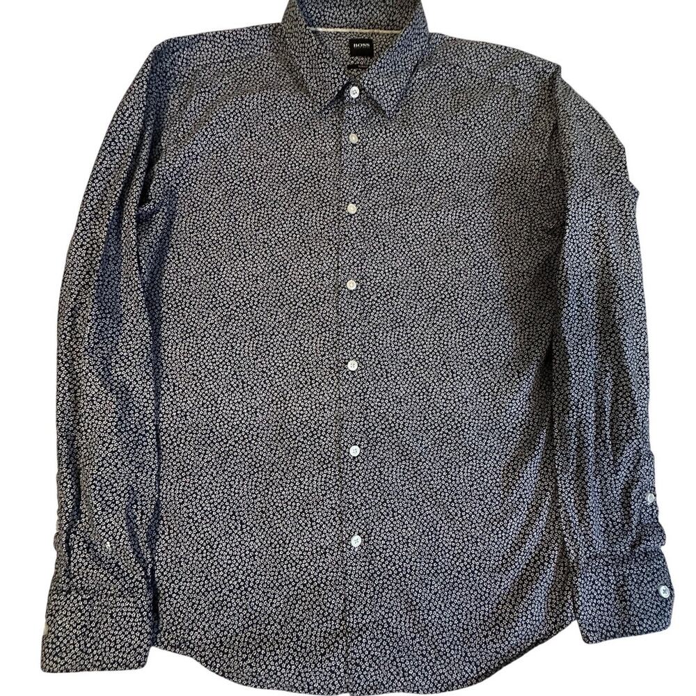 Boss Hugo Boss Slim Fit Pattern Button Shirt Mens